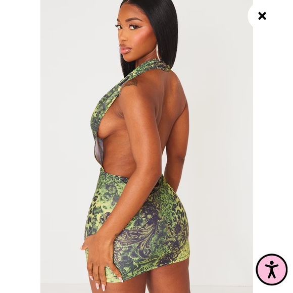 PLT Green Halter Dress - Picture 2 of 3